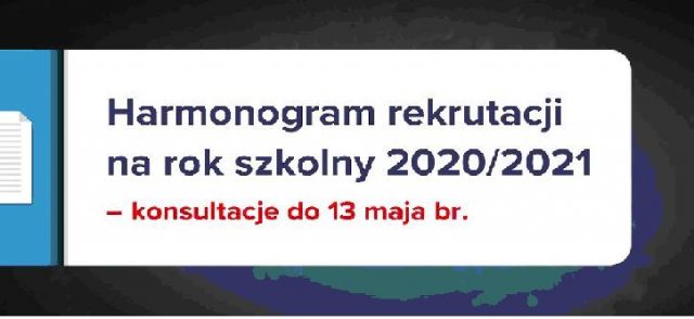 Rekrutacja do szkół ponadpodstawowych na rok szkolny 2020/2021 – konsultacje