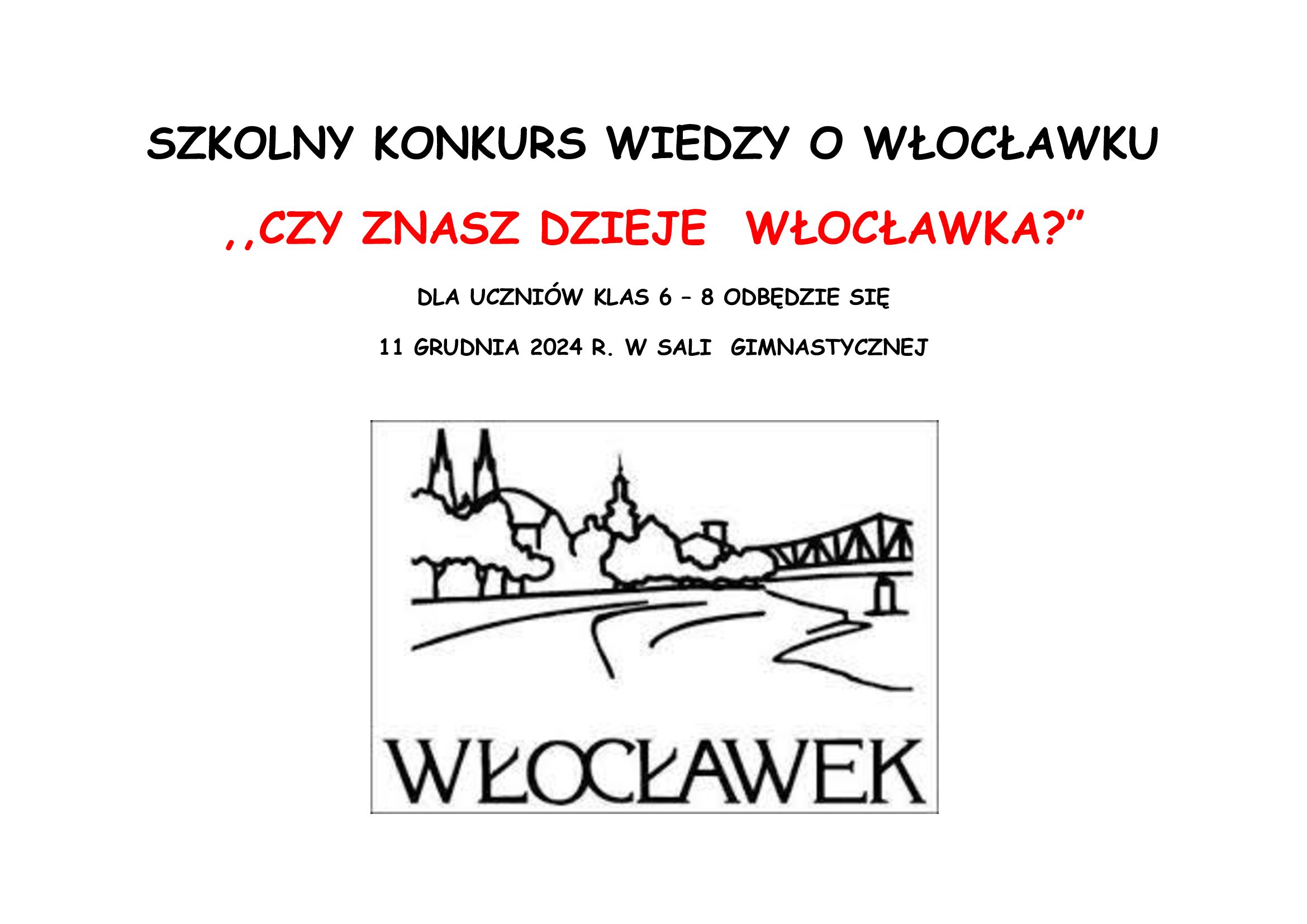 Konkurs wiedzy o Włocławku