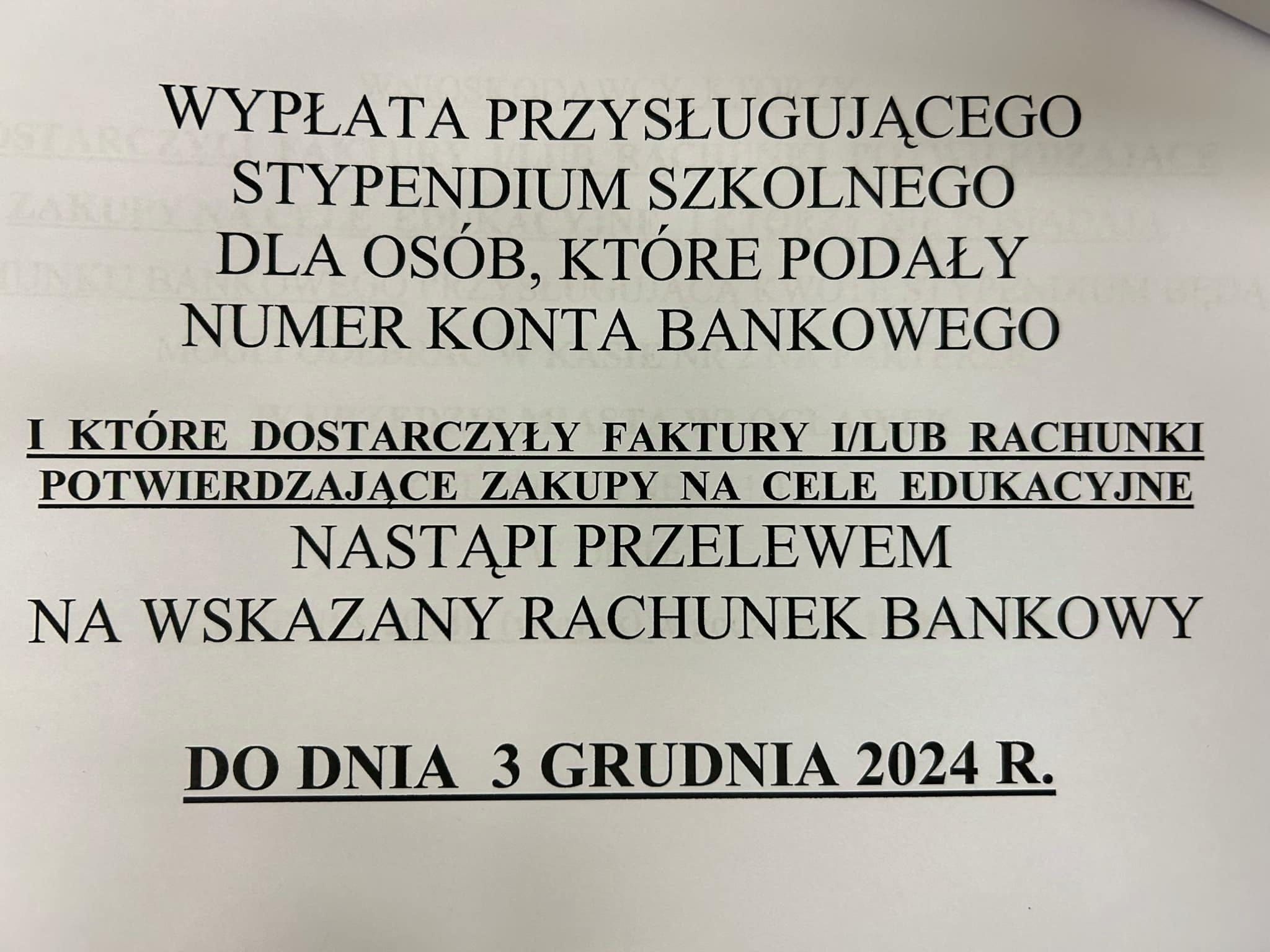 STYPENDIUM SZKOLNE