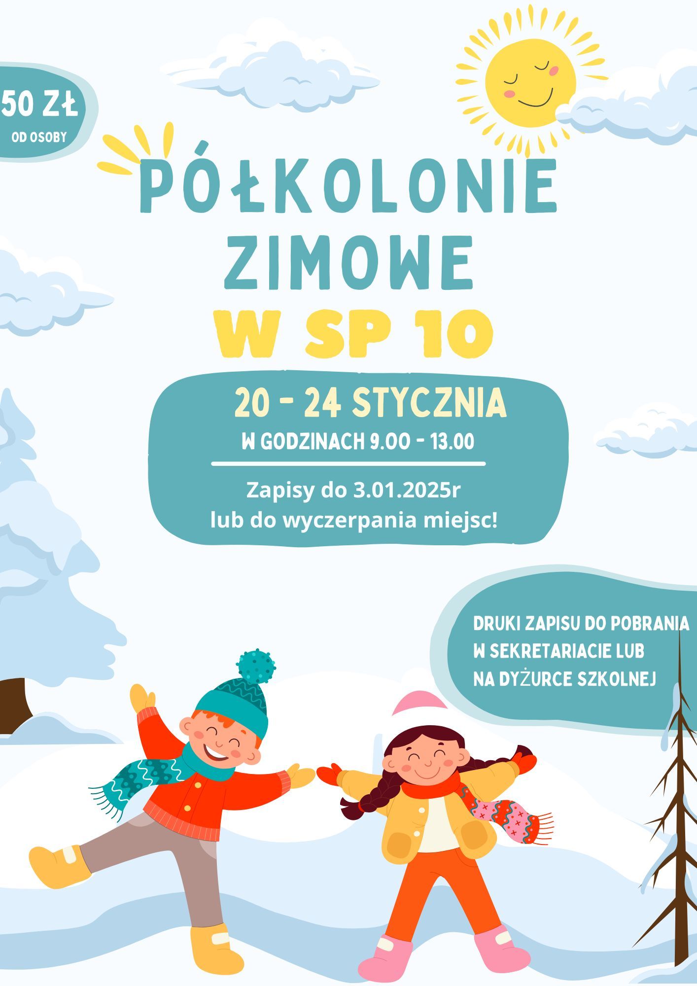 PÓŁKOLONIE ZIMOWE 2025